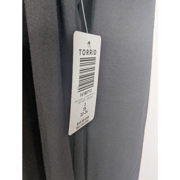 NWT Torrid Lovesick Flame Skull Strappy Long Sleeve Hi-Low Shirt - Picture 8 of 9